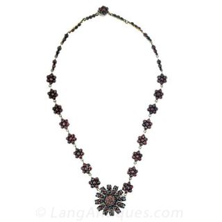 Antique Bohemian Garnet Necklace
