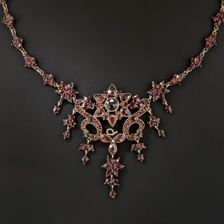 Antique Bohemian Garnet Necklace, Circa 1900 - 2