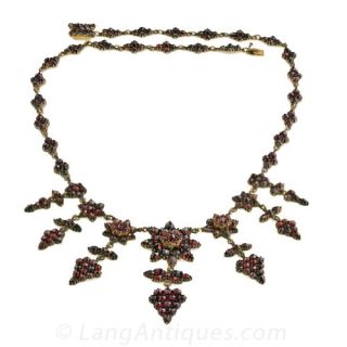 Antique Bohemian Garnet Necklace