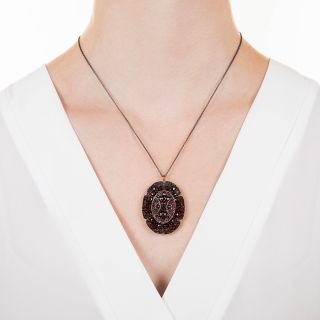 Antique Bohemian Garnet Pendant