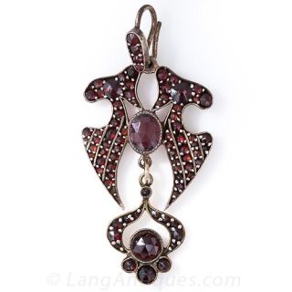 Antique Bohemian Garnet Pendant