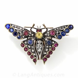 Antique Butterfly Brooch - 1