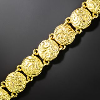 Antique Button Link Bracelet - 2