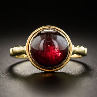 Antique Cabochon Garnet Ring - 2