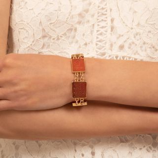 Antique Carnelian Arabic Calligraphy/Quran Bracelet