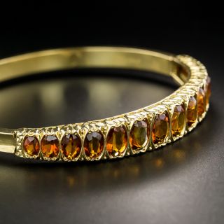 Antique Citrine Bangle Bracelet - 2