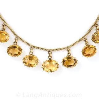 Antique  Citrine Necklace