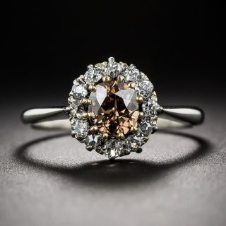 Antique Cognac Diamond Cluster Ring