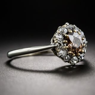 Antique Cognac Diamond Cluster Ring