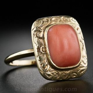 Antique Coral Ring