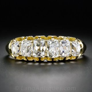 Antique Cushion Diamond Band Ring