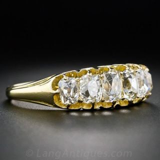 Antique Cushion Diamond Band Ring