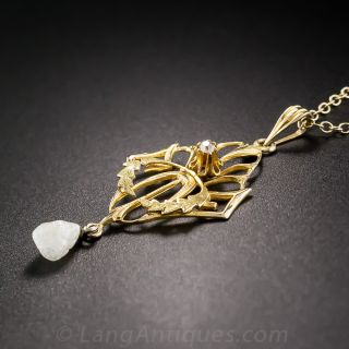 Antique Diamond and Pearl Pendant