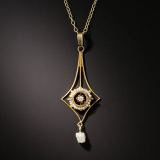 Antique Diamond and Pearl Pendant, Circa 1900 - 2