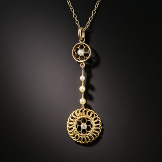 Antique Diamond and Pearl Pendant, Circa 1900 - 2