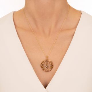 Antique Diamond and Pearl Pendant, Circa 1900