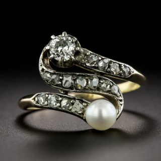 Antique Diamond and Pearl Ring - 3