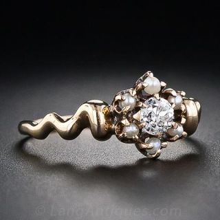 Antique Diamond and Pearl Ring