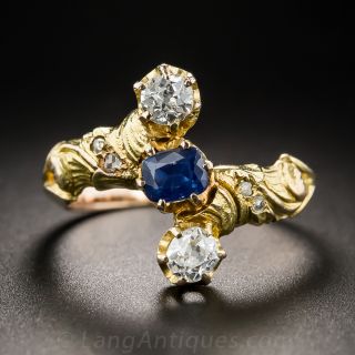 Antique Diamond and Sapphire ring, Circa 1900
