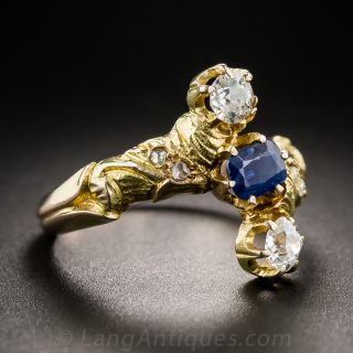 Antique Diamond and Sapphire ring, Circa 1900