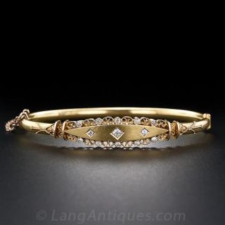Antique Diamond  Bangle Bracelet