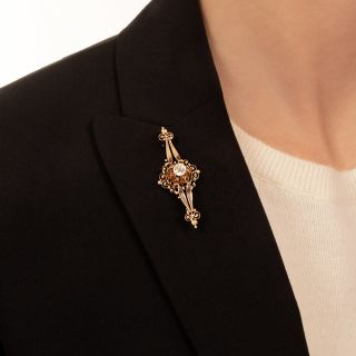 Antique Diamond Brooch, Circa 1890