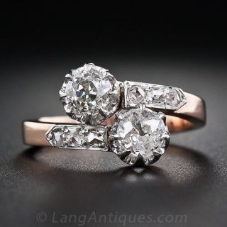 Antique Diamond Bypass Ring
