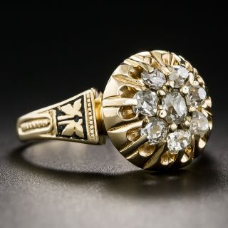 Antique Diamond Circle Cluster Ring