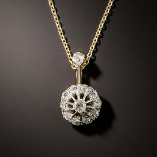 Antique Diamond Cluster Pendant