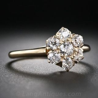 Antique Diamond Cluster Ring