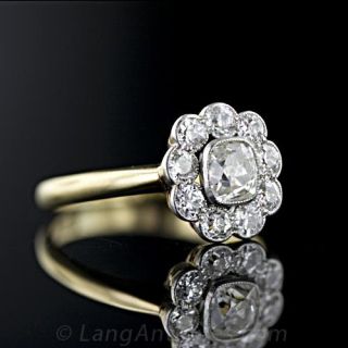Antique Diamond Cluster Ring, Circa 1890's