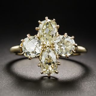 Antique Diamond Cross Ring