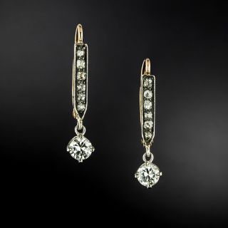 Antique Diamond Dangle Earrings - 2