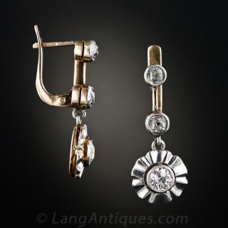 Antique Diamond Dangle Earrings
