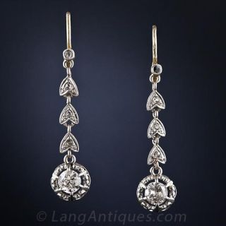 Antique Diamond Drop Earrings