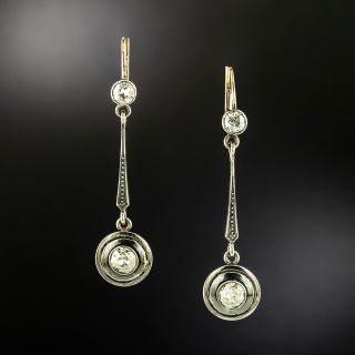 Antique Diamond Drop Earrings - 2