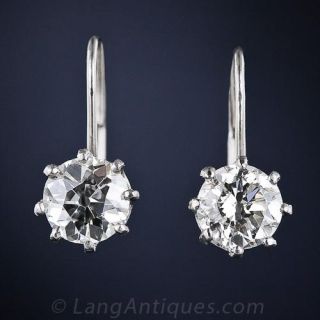 Antique Diamond Drop Earrings