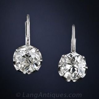 Antique Diamond Drop Earrings