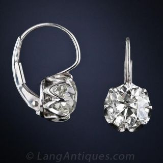 Antique Diamond Drop Earrings
