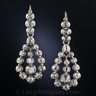 Antique Diamond Drop Earrings
