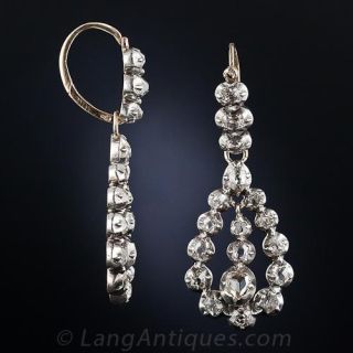 Antique Diamond Drop Earrings