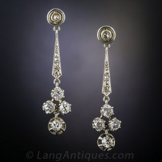 Antique Diamond Drop Earrings