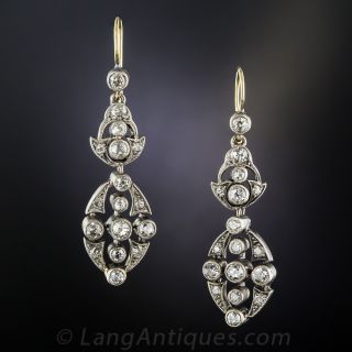 Antique Diamond Drop Earrings