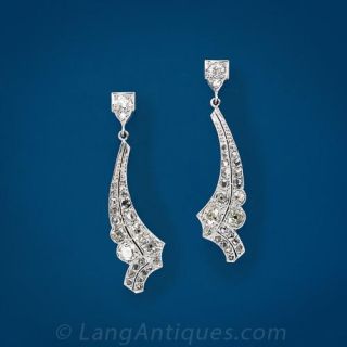 Antique Diamond Drop Earrings
