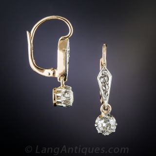 Antique Diamond Drop Earrings