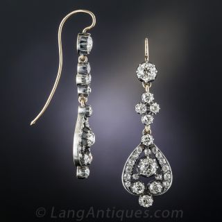 Antique Diamond Drop Earrings