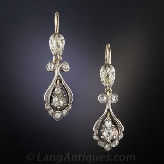 Antique Diamond Drop Earrings