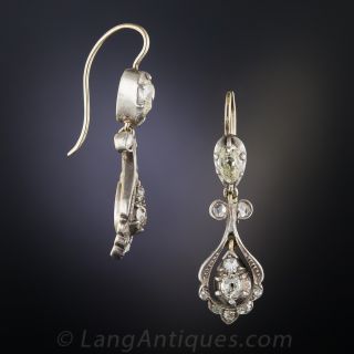 Antique Diamond Drop Earrings