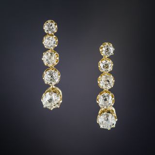 Antique Diamond Drop Earrings