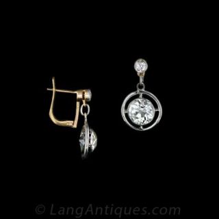 Antique Diamond Drop Earrings